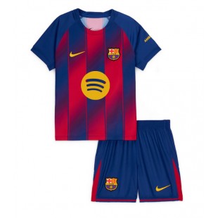 Barcelona Hjemmedraktsett Barn 2025-26 Korte ermer (+ bukser)